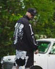 MAYO BONES Embroidery Nylon Anorak - BLACK