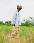 THUNDER FRANKEN EMBROIDERY LONG SLEEVED BUTTON-DOWN SHIRT