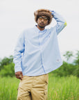 THUNDER FRANKEN EMBROIDERY LONG SLEEVED BUTTON-DOWN SHIRT