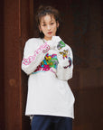 A SKELETON IN THE CLOSET EMBROIDERY LONG SLEEVE TEE