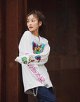 A SKELETON IN THE CLOSET EMBROIDERY LONG SLEEVE TEE