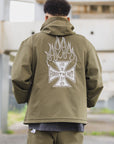 FIRE IRON CROSS EMBROIDERY NYLON JKT