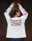 A SKELETON IN THE CLOSET EMBROIDERY LONG SLEEVE TEE