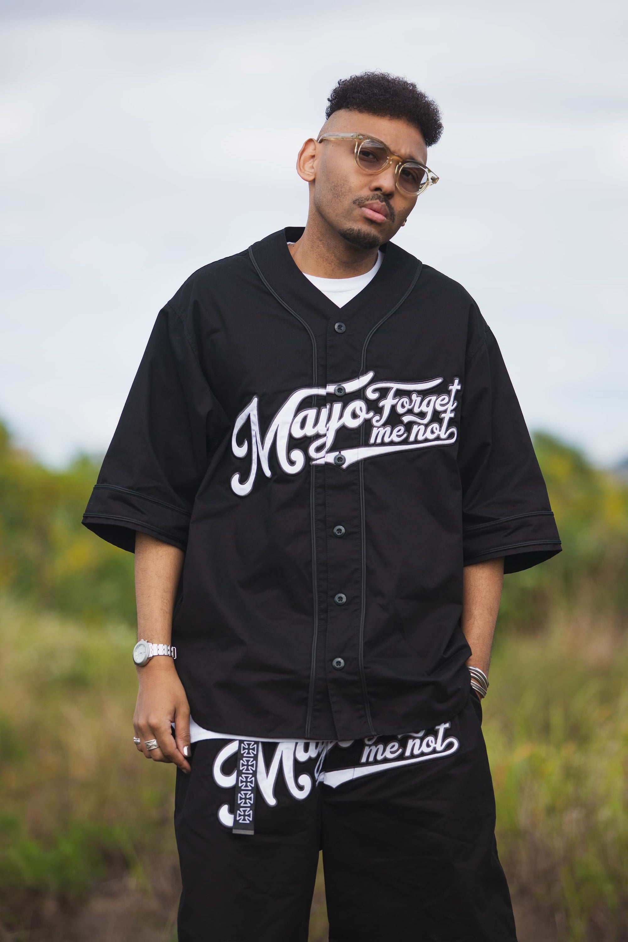 MAYO FGMN EMBROIDERY BASE BALL SHIRTS