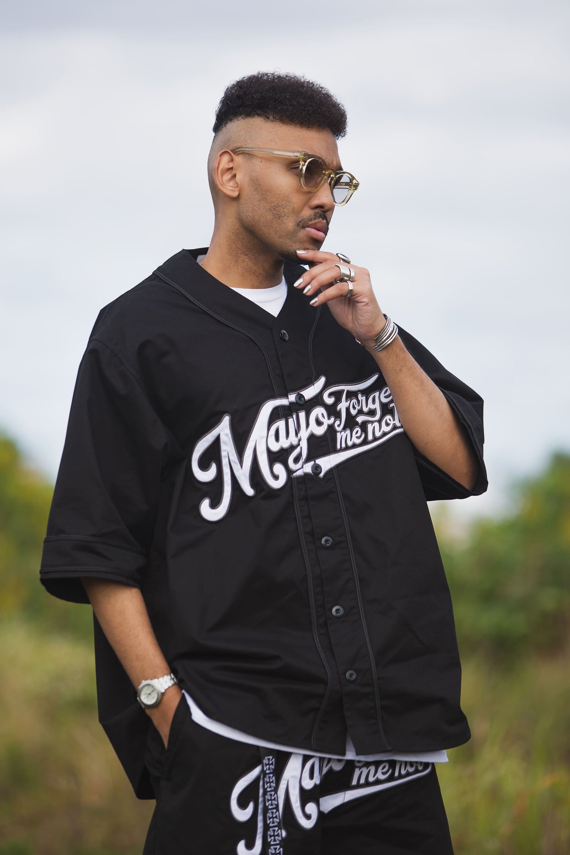 MAYO FGMN EMBROIDERY BASE BALL SHIRTS