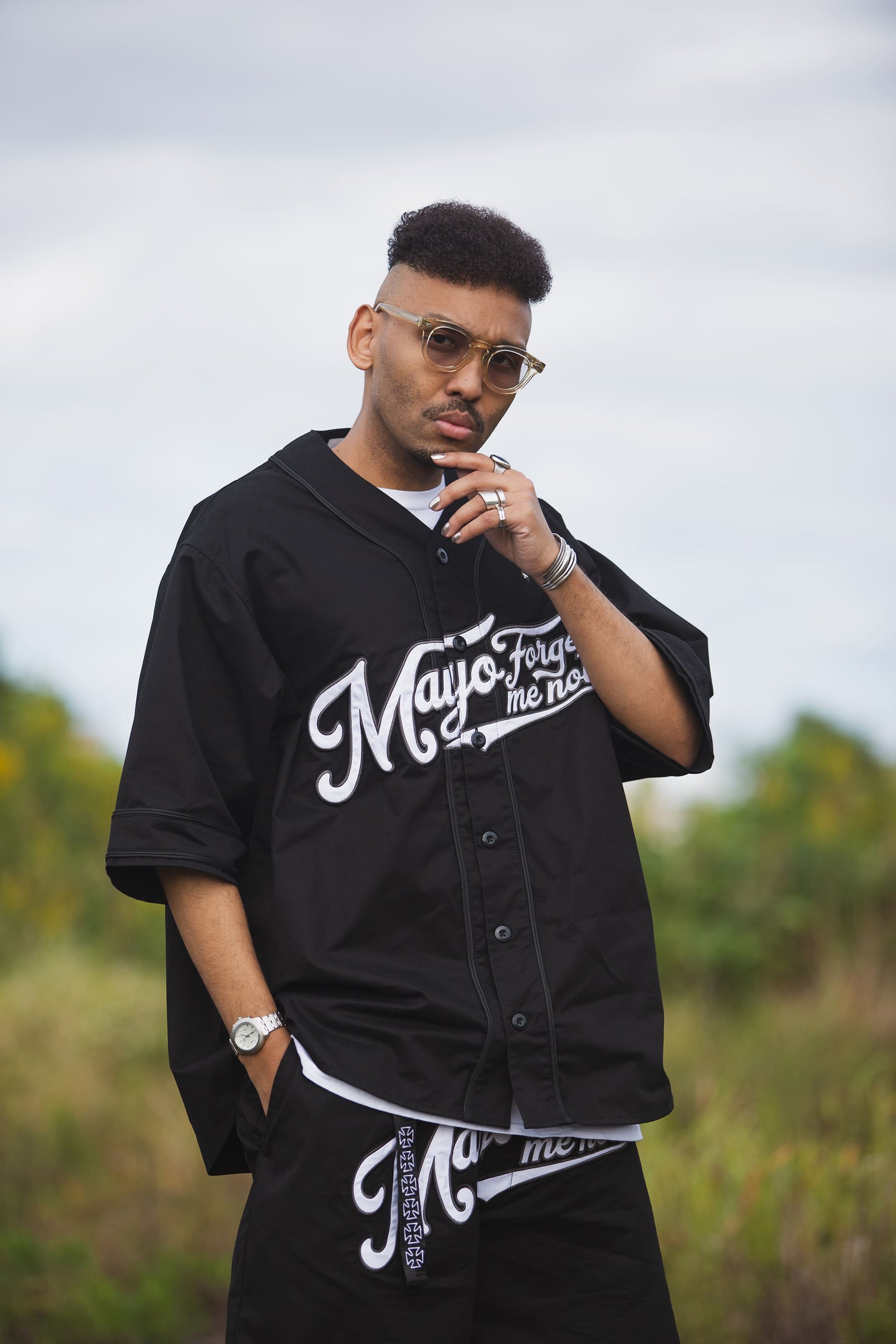 MAYO FGMN EMBROIDERY BASE BALL SHIRTS