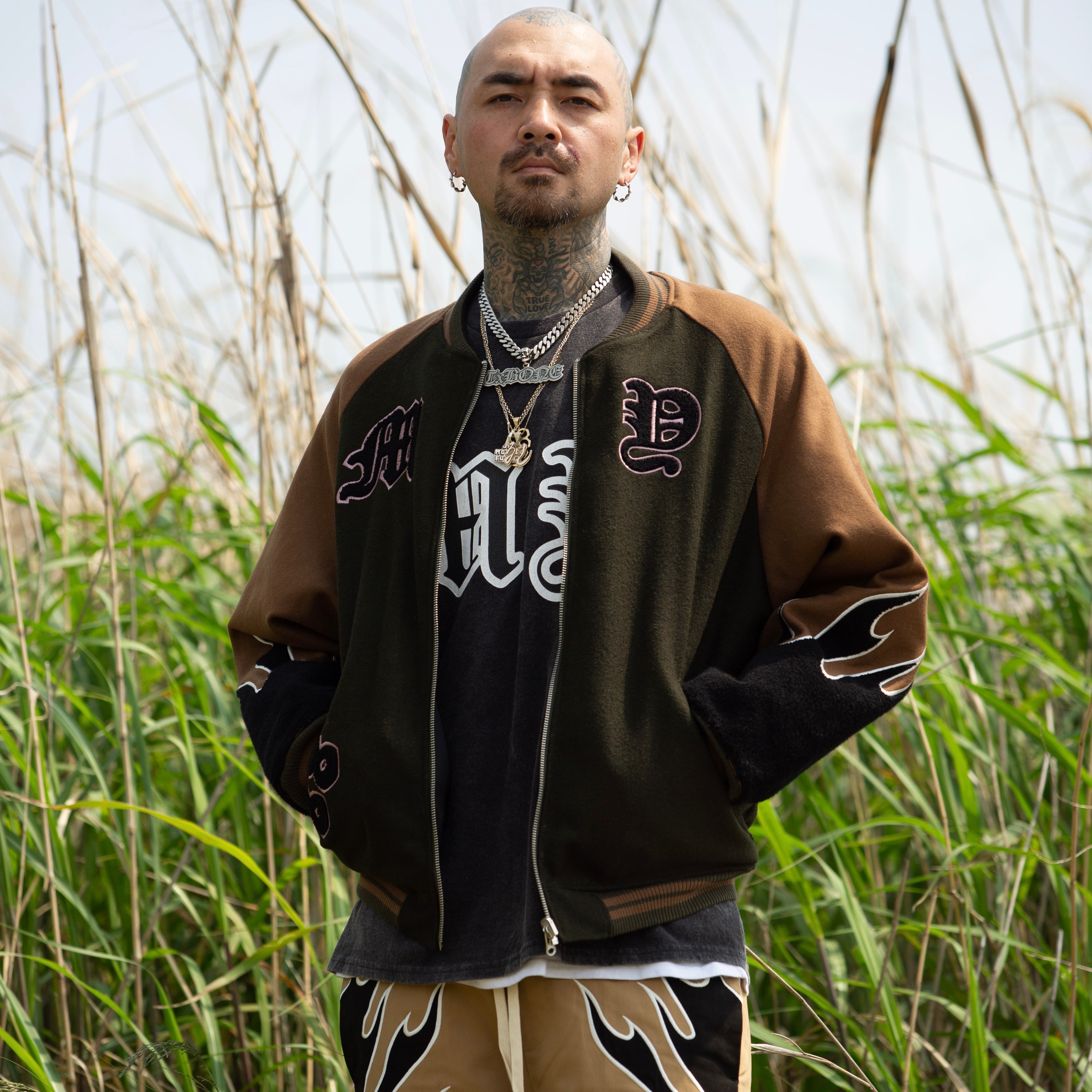 MAYO リバーシブルスタジャン セットアップ MAYO FIRE 刺繍リバーシブルスーベニアジャケット