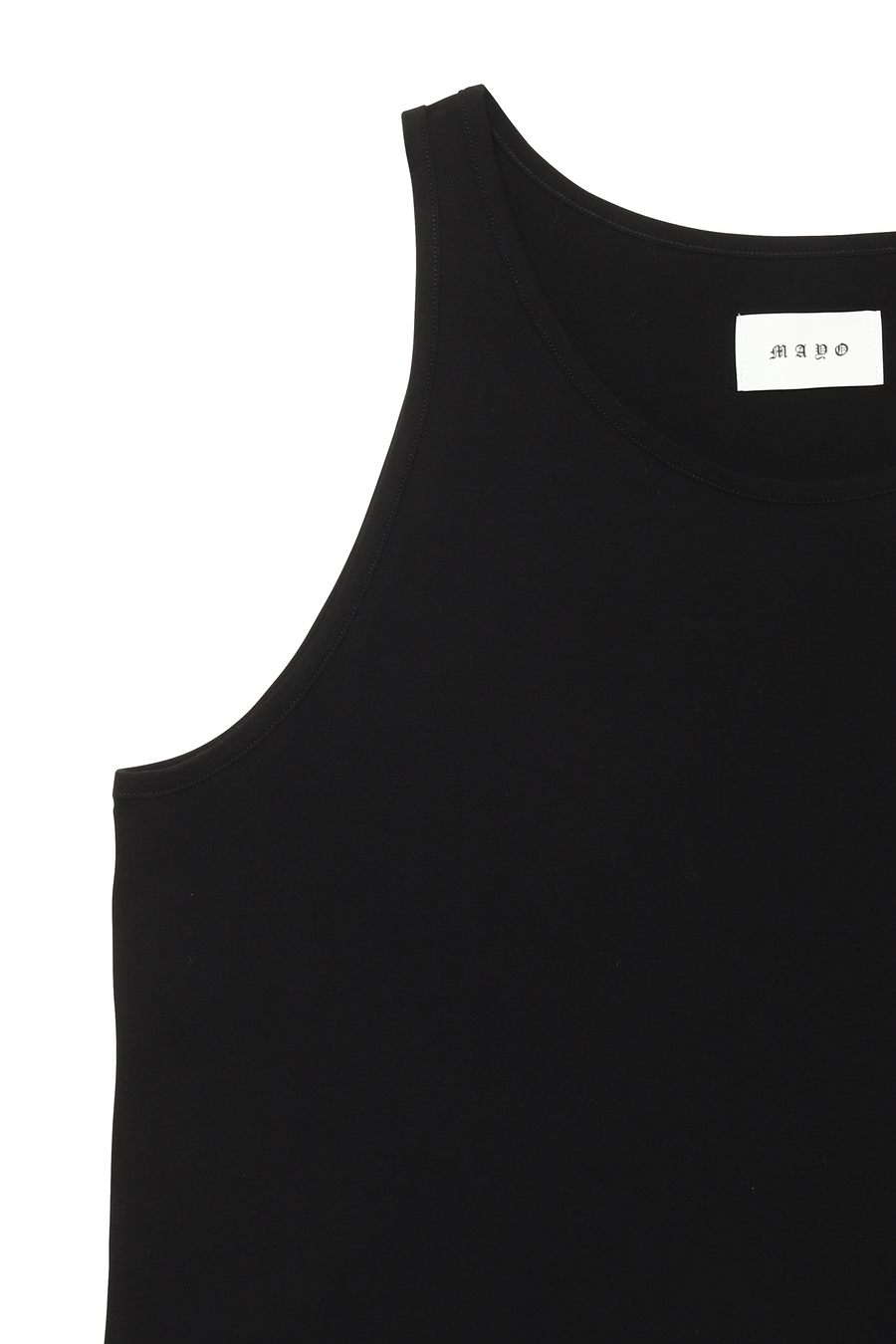 MAYO LAYERED Plain TANK TOP - BLACK