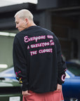 A SKELETON IN THE CLOSET EMBROIDERY LONG SLEEVE TEE