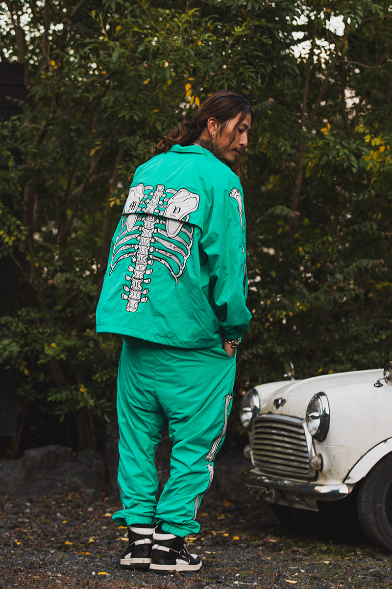 【WEB LIMITED】MAYO BONES Embroidery Nylon Anorak - KINMIYA BLUE