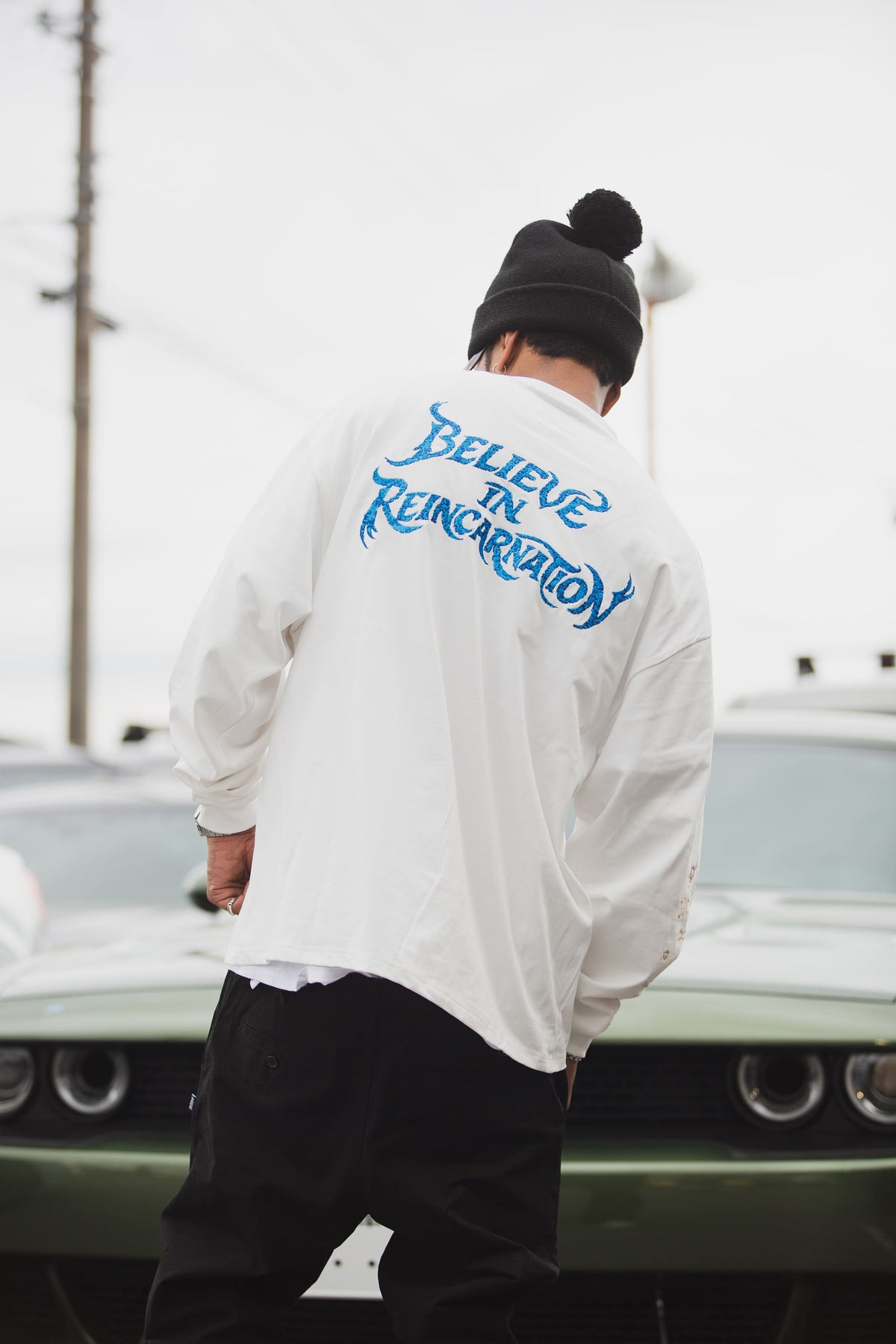 BELIEVE REINCARNATION EMBROIDERY LONG SLEEVE TEE