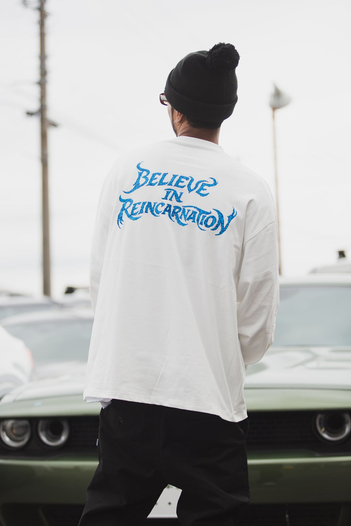 BELIEVE REINCARNATION EMBROIDERY LONG SLEEVE TEE