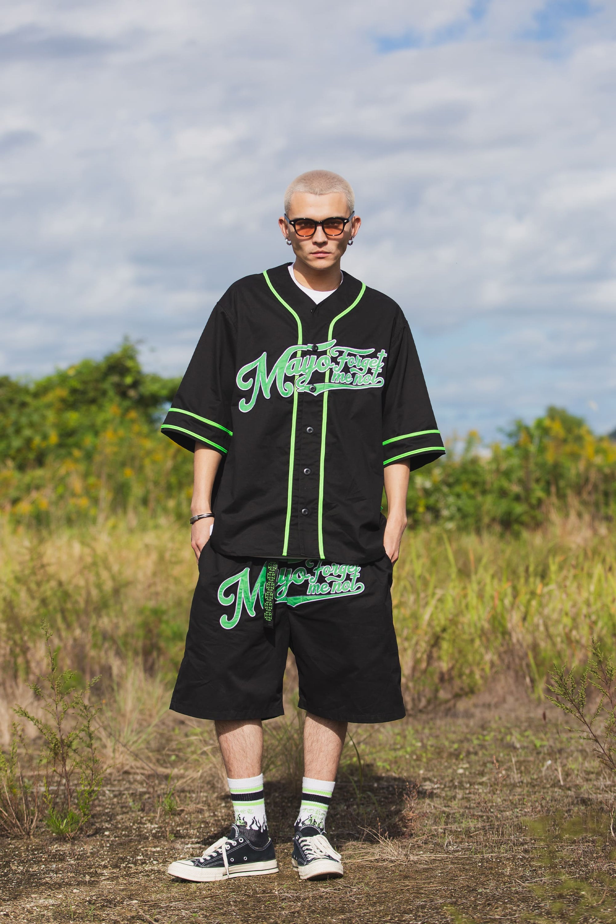 MAYO FGMN EMBROIDERY BASE BALL SHIRTS