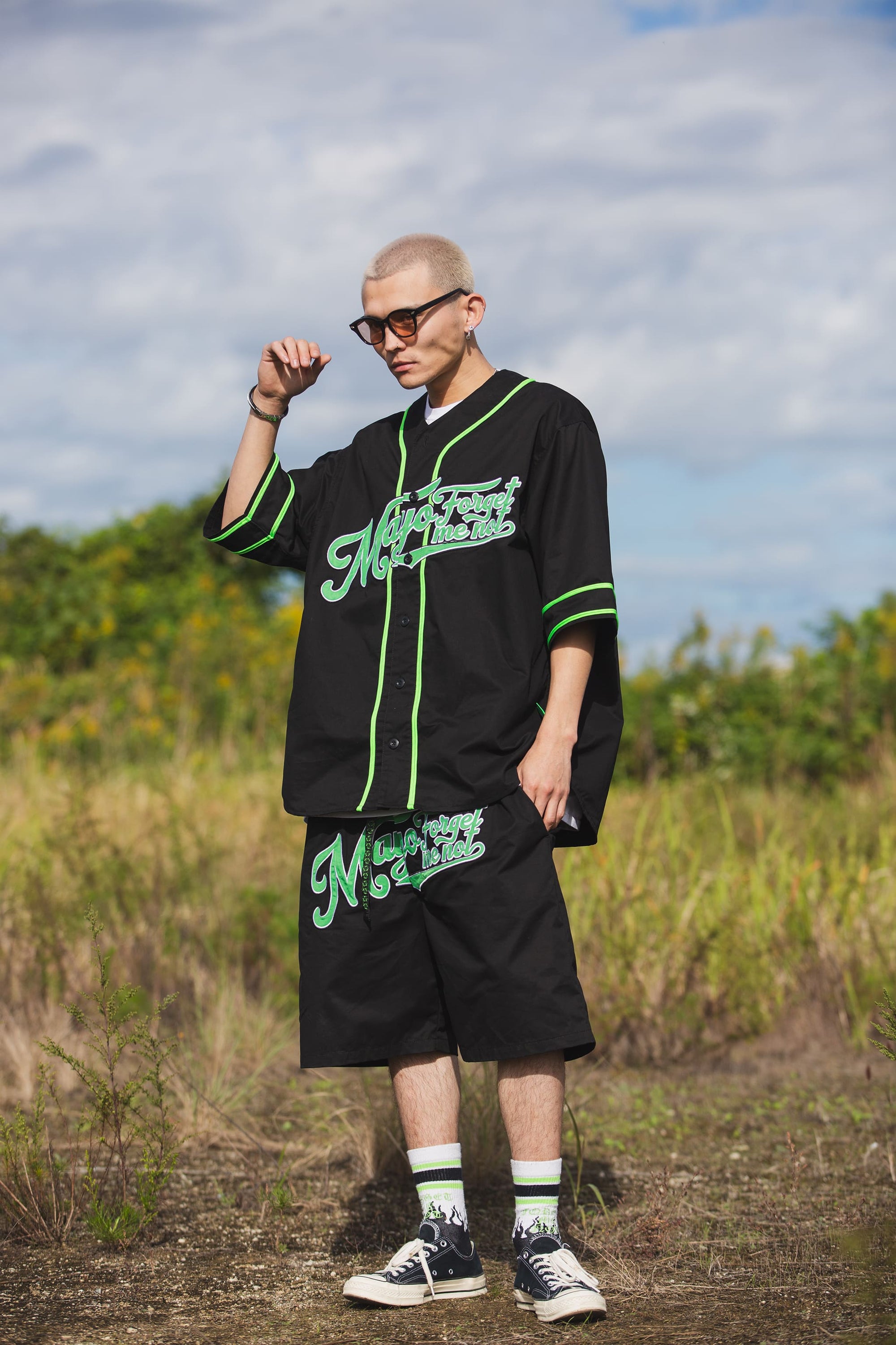 MAYO FGMN EMBROIDERY BASE BALL SHIRTS