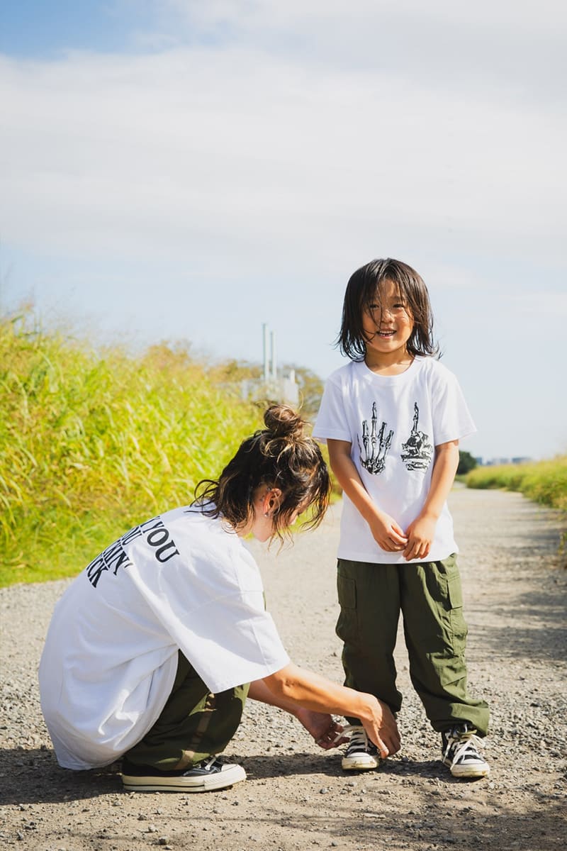 【KIDS】FGMN MAYO EMBROIDERY NYLON CARGO PANTS - OLIVE