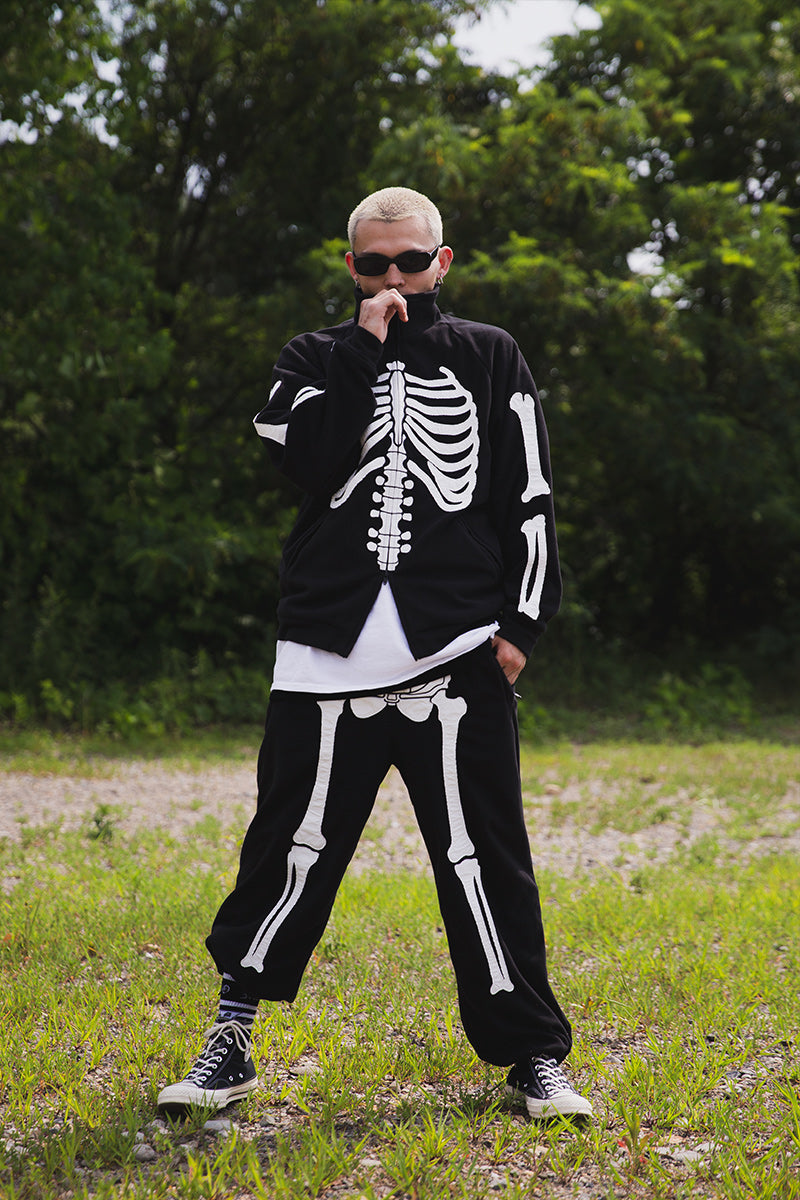 BONE EMBROIDERY FLEECE  JKT