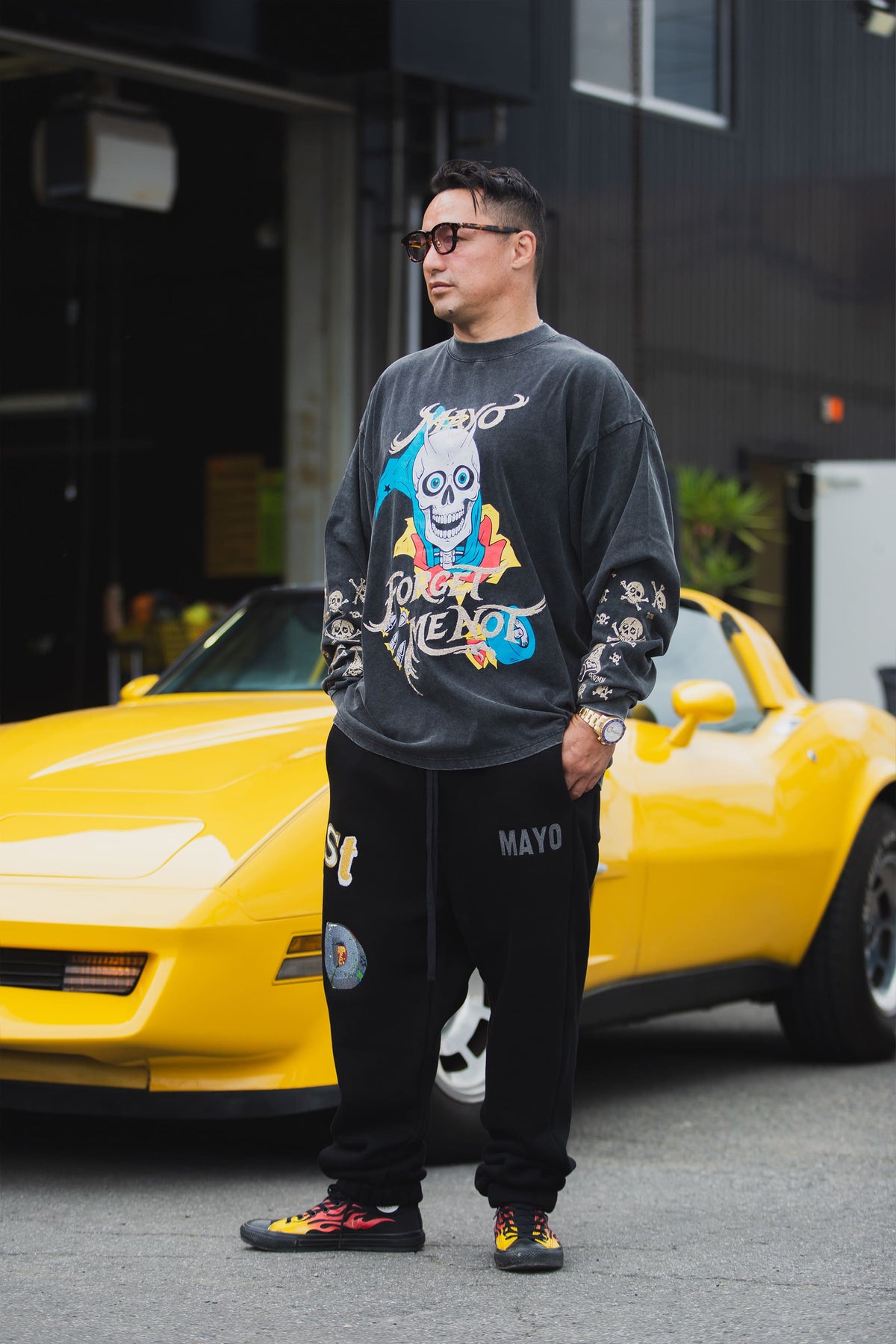 BELIEVE REINCARNATION EMBROIDERY LONG SLEEVE TEE
