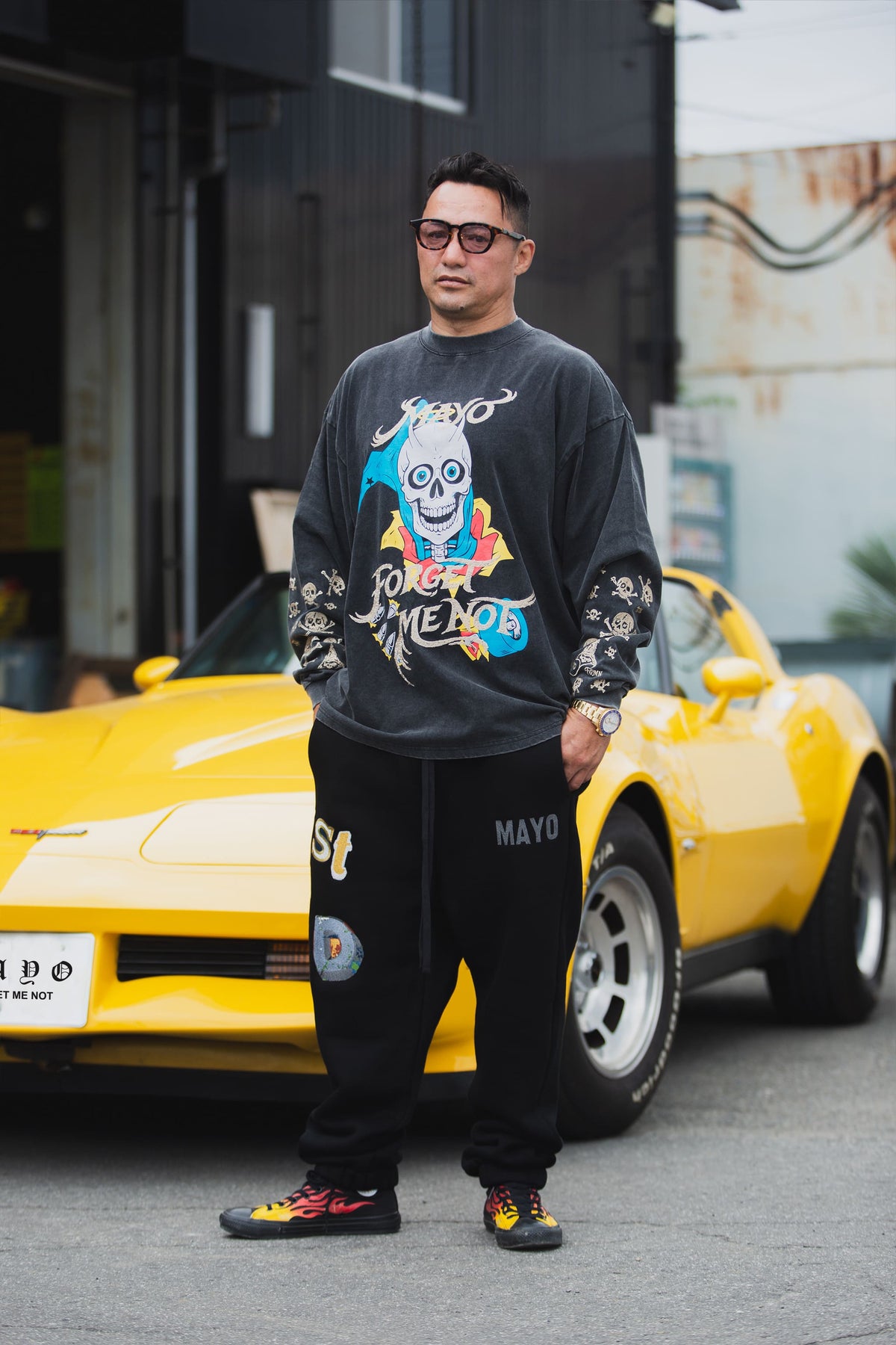BELIEVE REINCARNATION EMBROIDERY LONG SLEEVE TEE