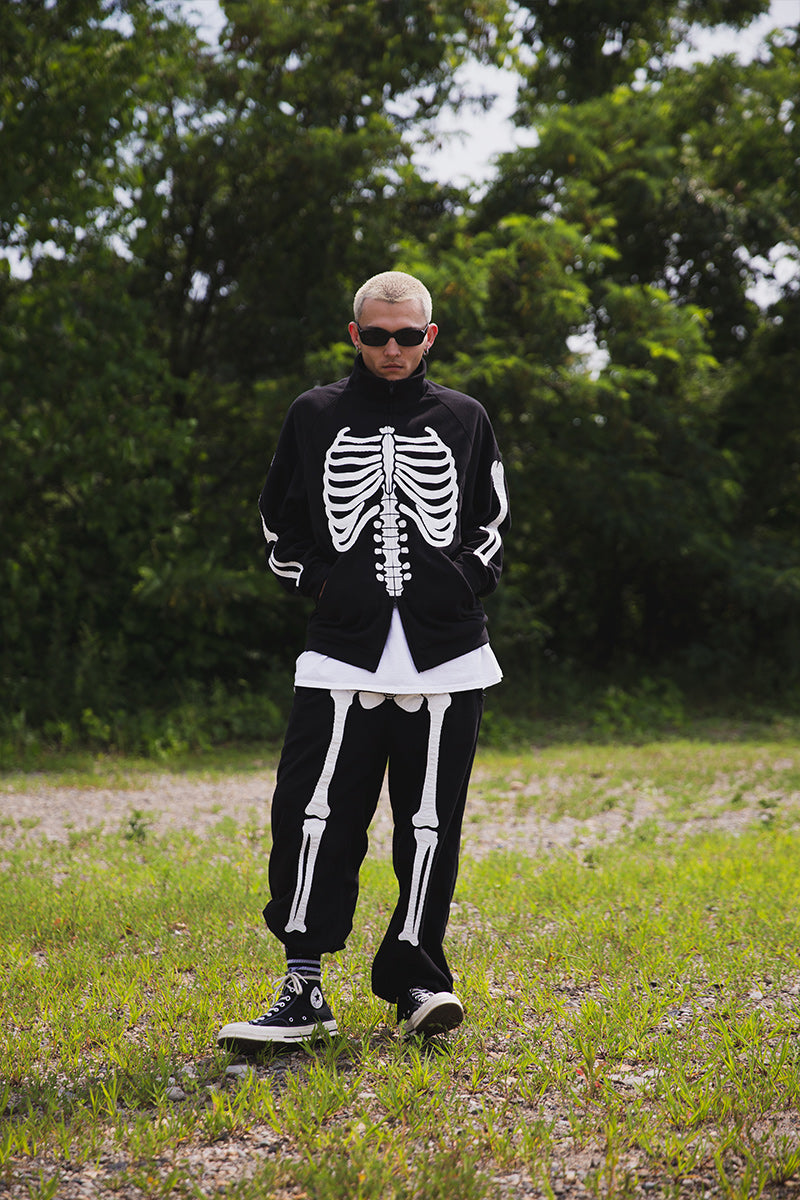 BONE EMBROIDERY FLEECE  JKT