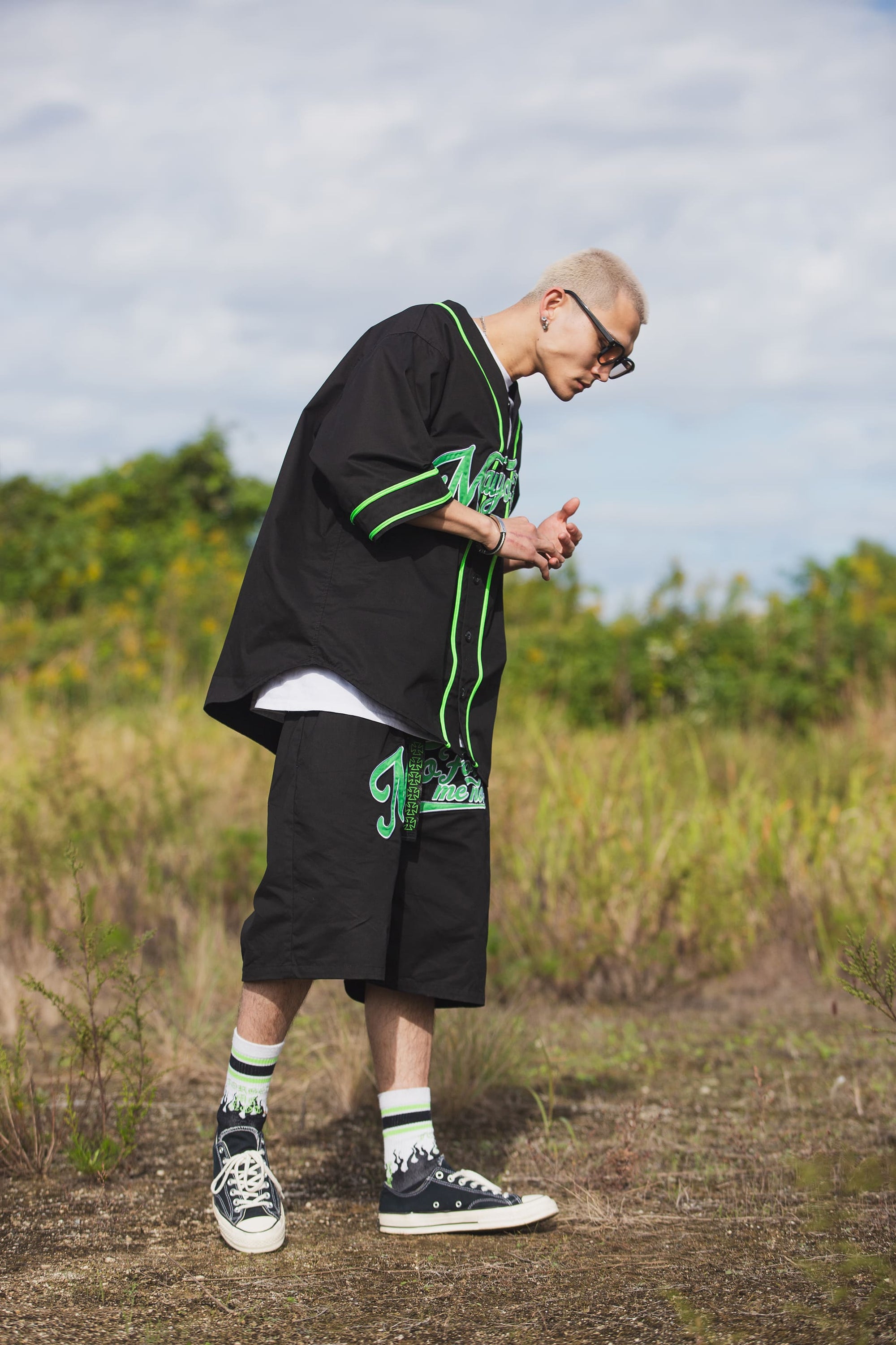 MAYO FGMN EMBROIDERY BASE BALL SHIRTS