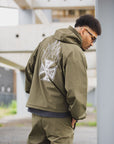 FIRE IRON CROSS EMBROIDERY NYLON JKT
