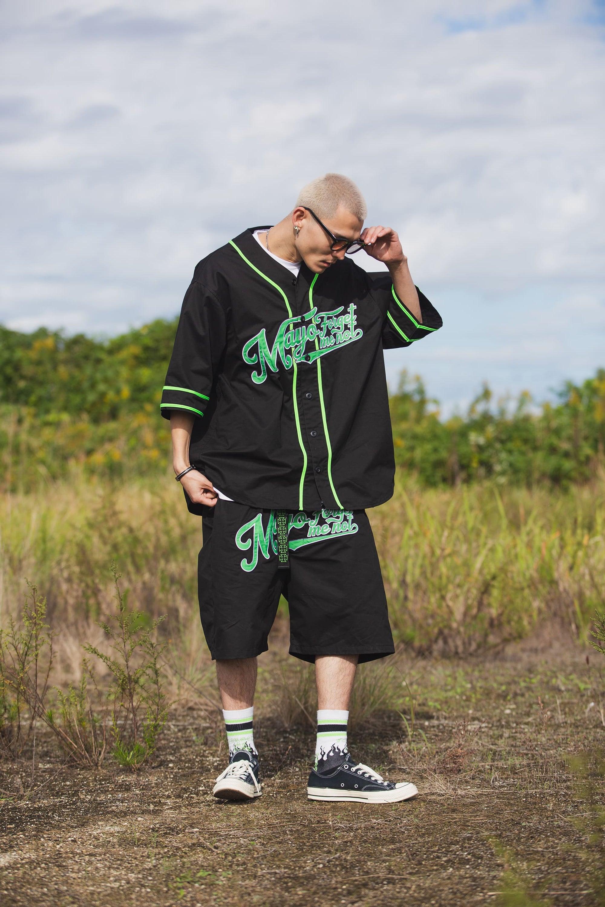 MAYO FGMN EMBROIDERY BASE BALL SHIRTS