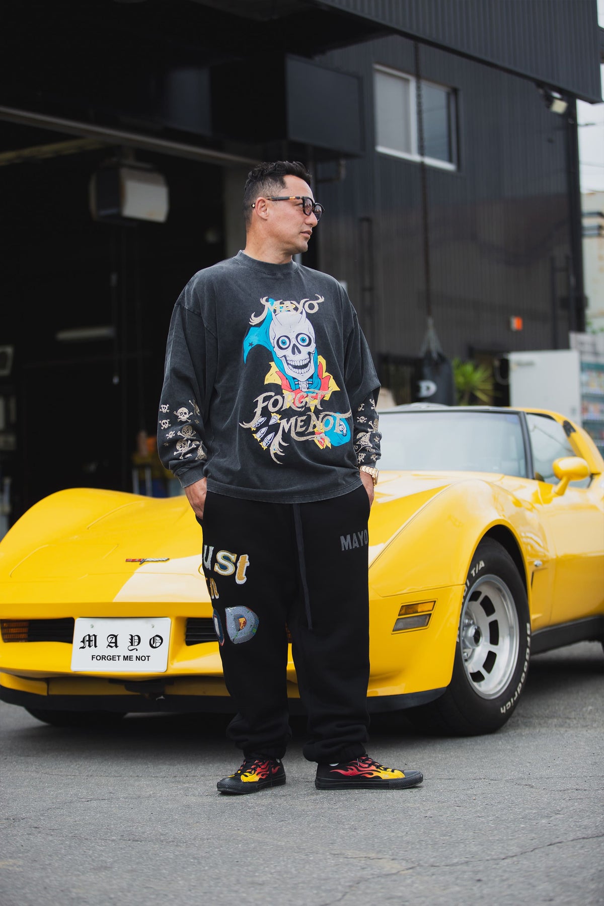 BELIEVE REINCARNATION EMBROIDERY LONG SLEEVE TEE