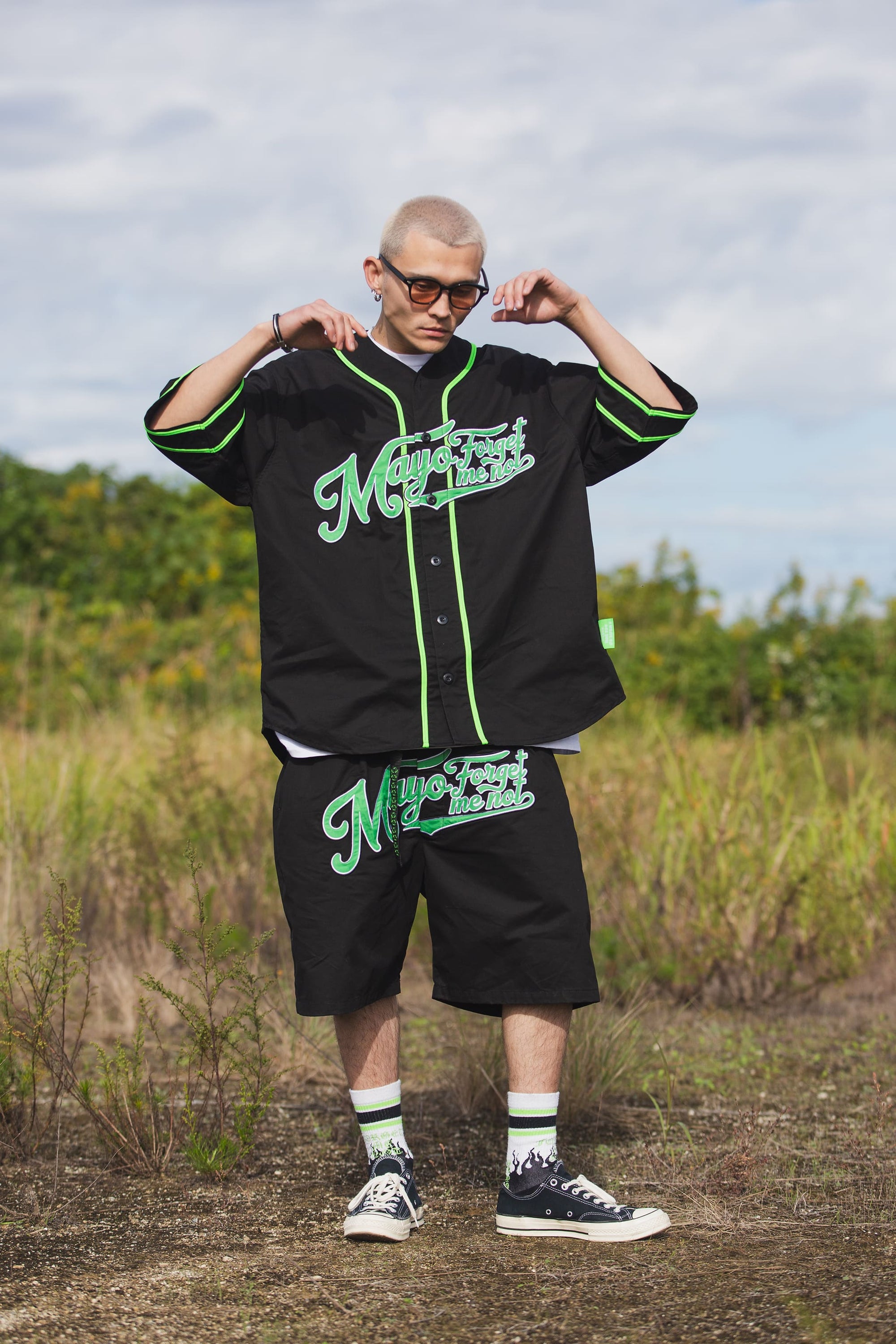 MAYO FGMN EMBROIDERY BASE BALL SHIRTS