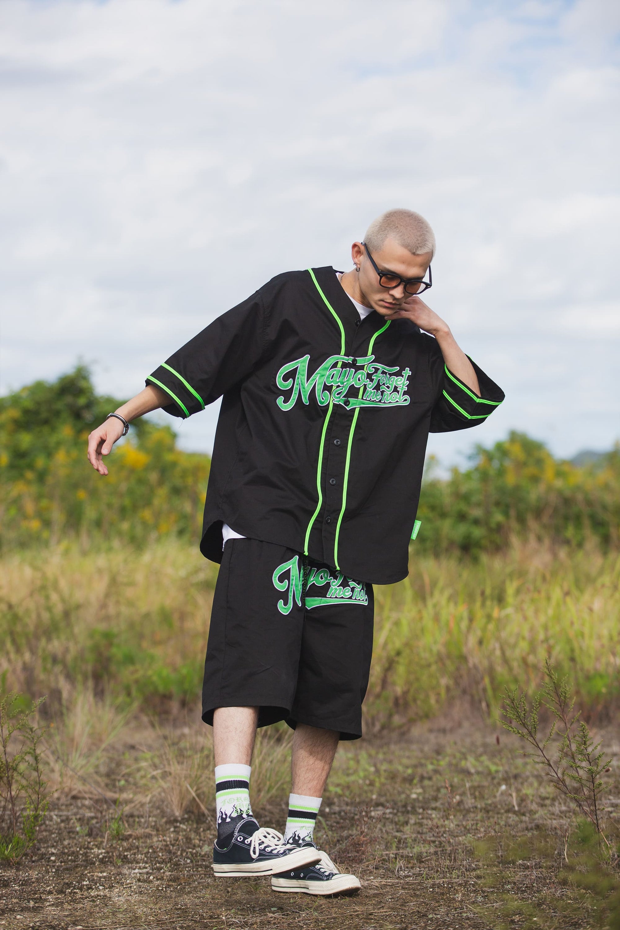 MAYO FGMN EMBROIDERY BASE BALL SHIRTS