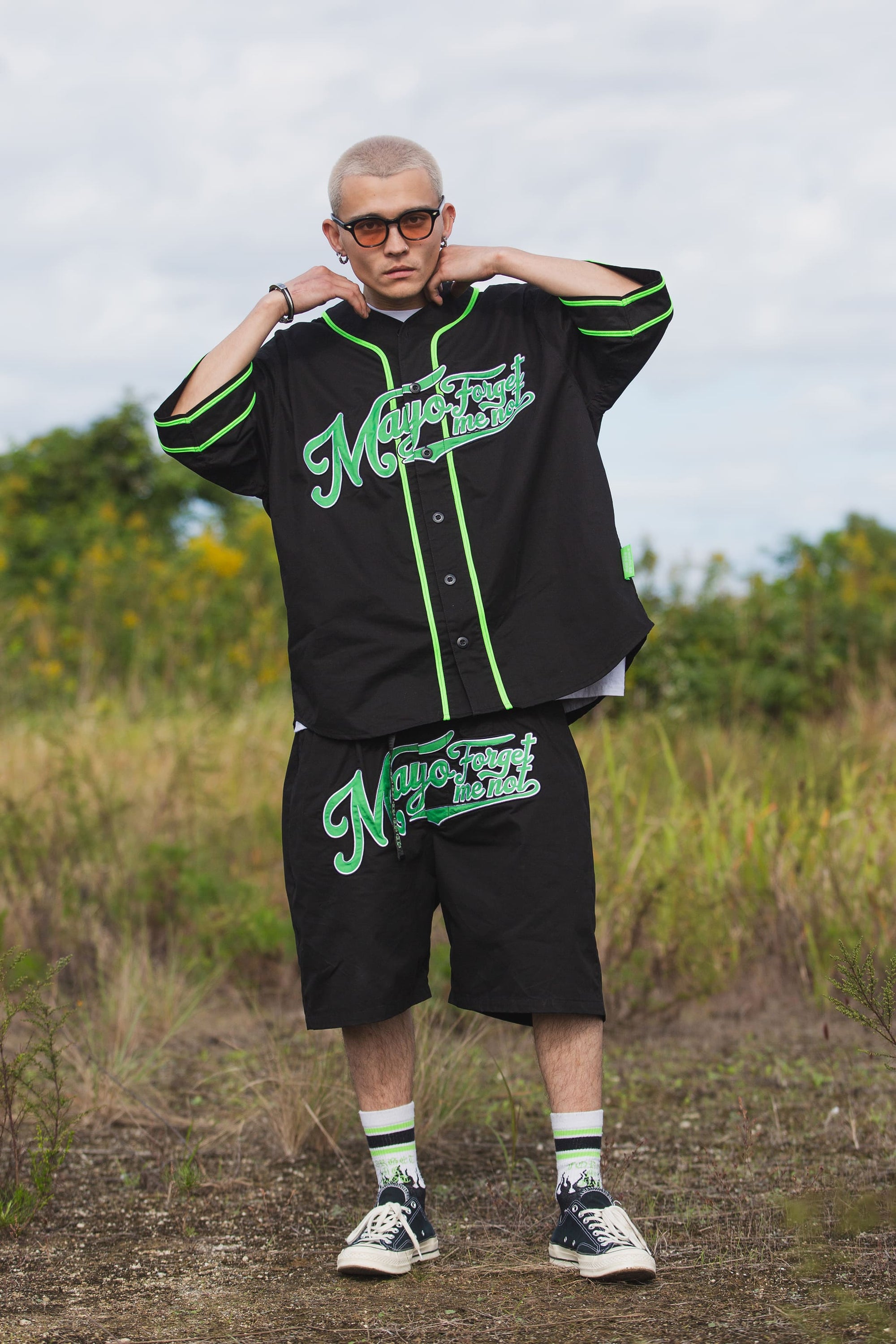 MAYO FGMN EMBROIDERY BASE BALL SHIRTS