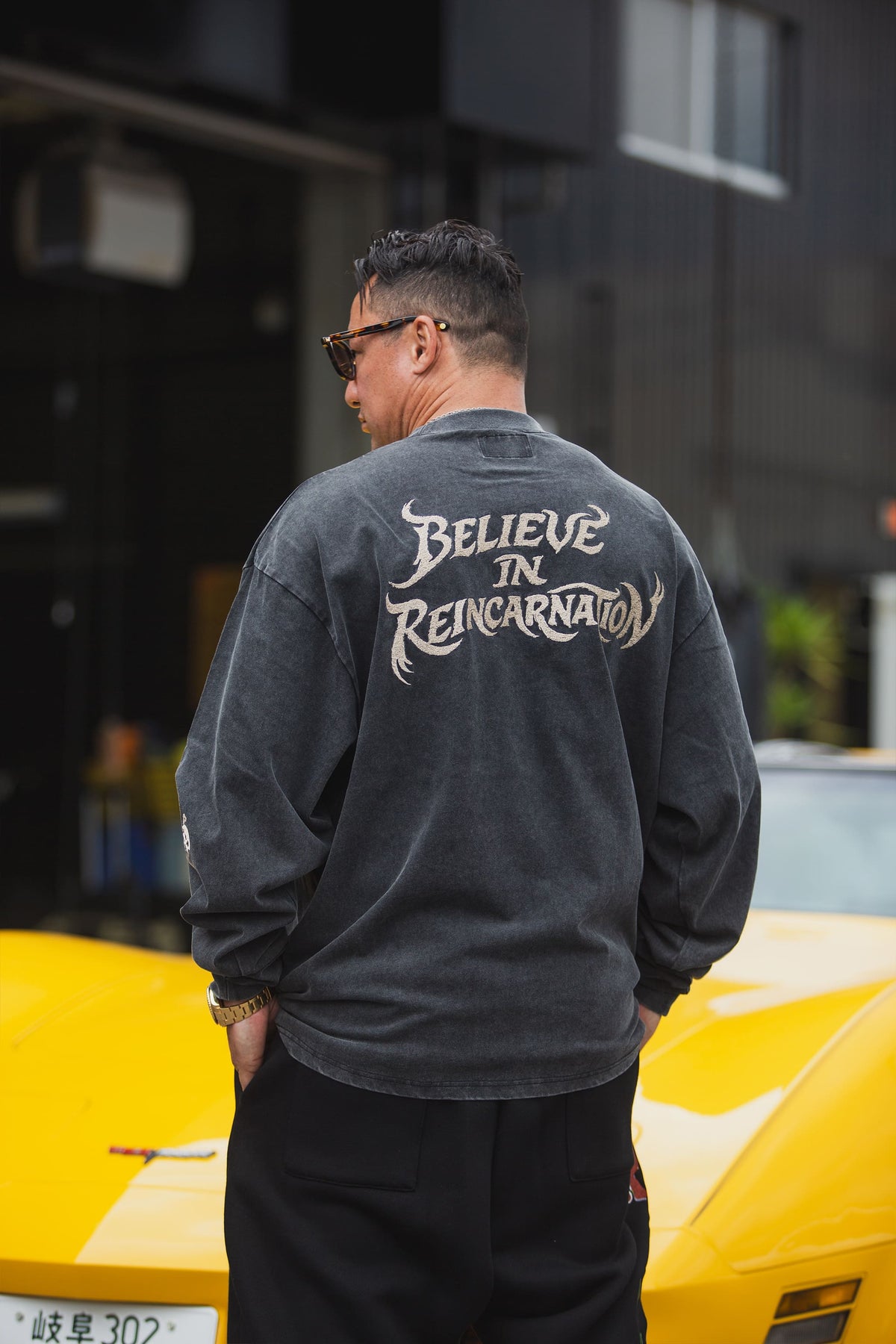 BELIEVE REINCARNATION EMBROIDERY LONG SLEEVE TEE