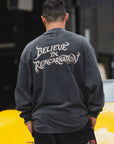 BELIEVE REINCARNATION EMBROIDERY LONG SLEEVE TEE