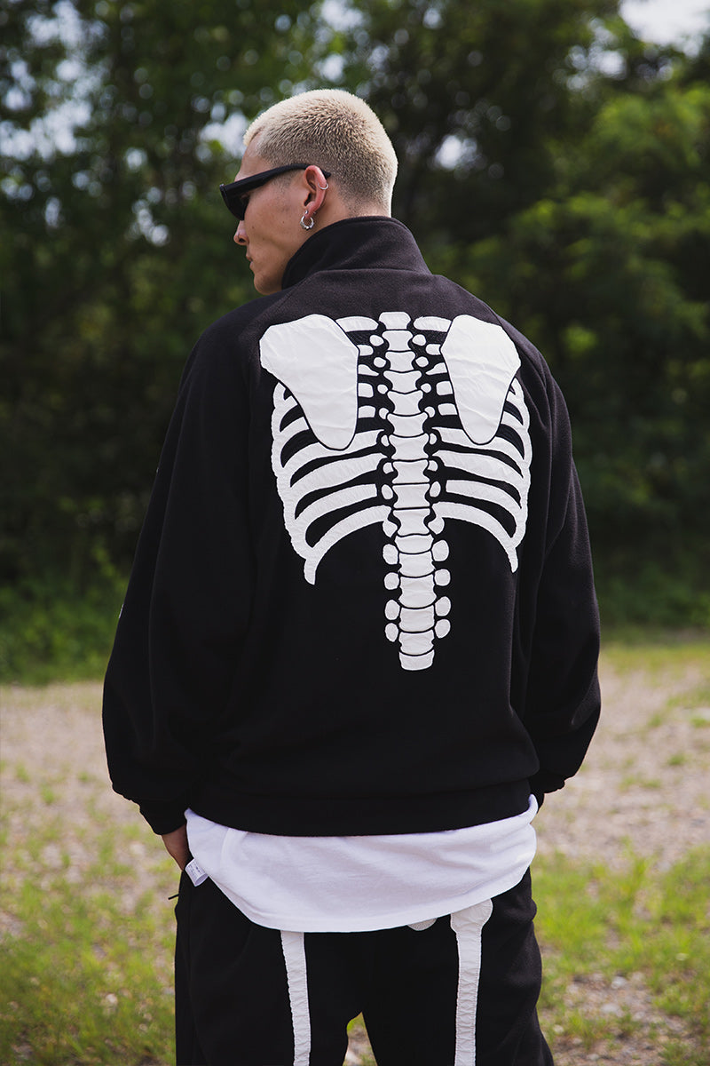 BONE EMBROIDERY FLEECE  JKT