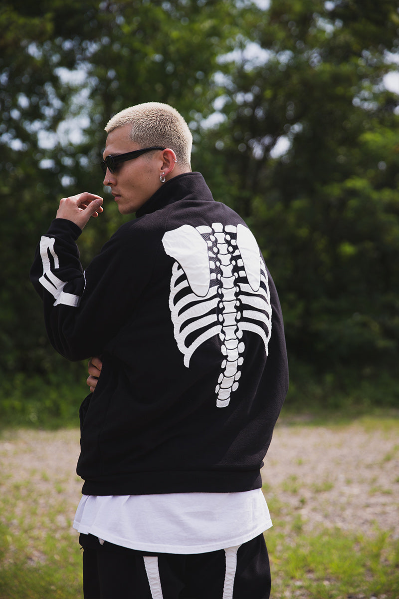 BONE EMBROIDERY FLEECE  JKT