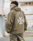FIRE IRON CROSS EMBROIDERY NYLON JKT