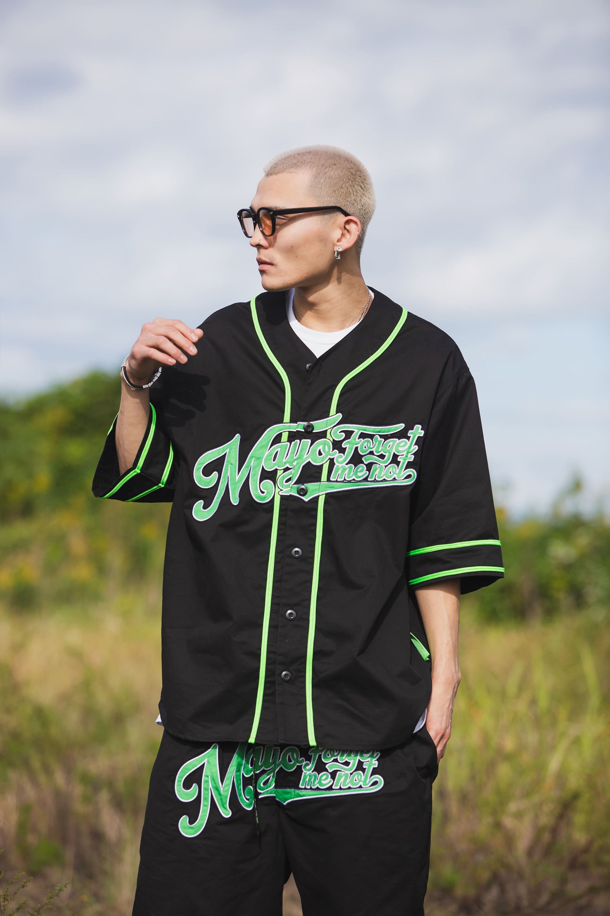 MAYO FGMN EMBROIDERY BASE BALL SHIRTS