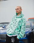PAISLEY PATTERN PRINT HOODIE