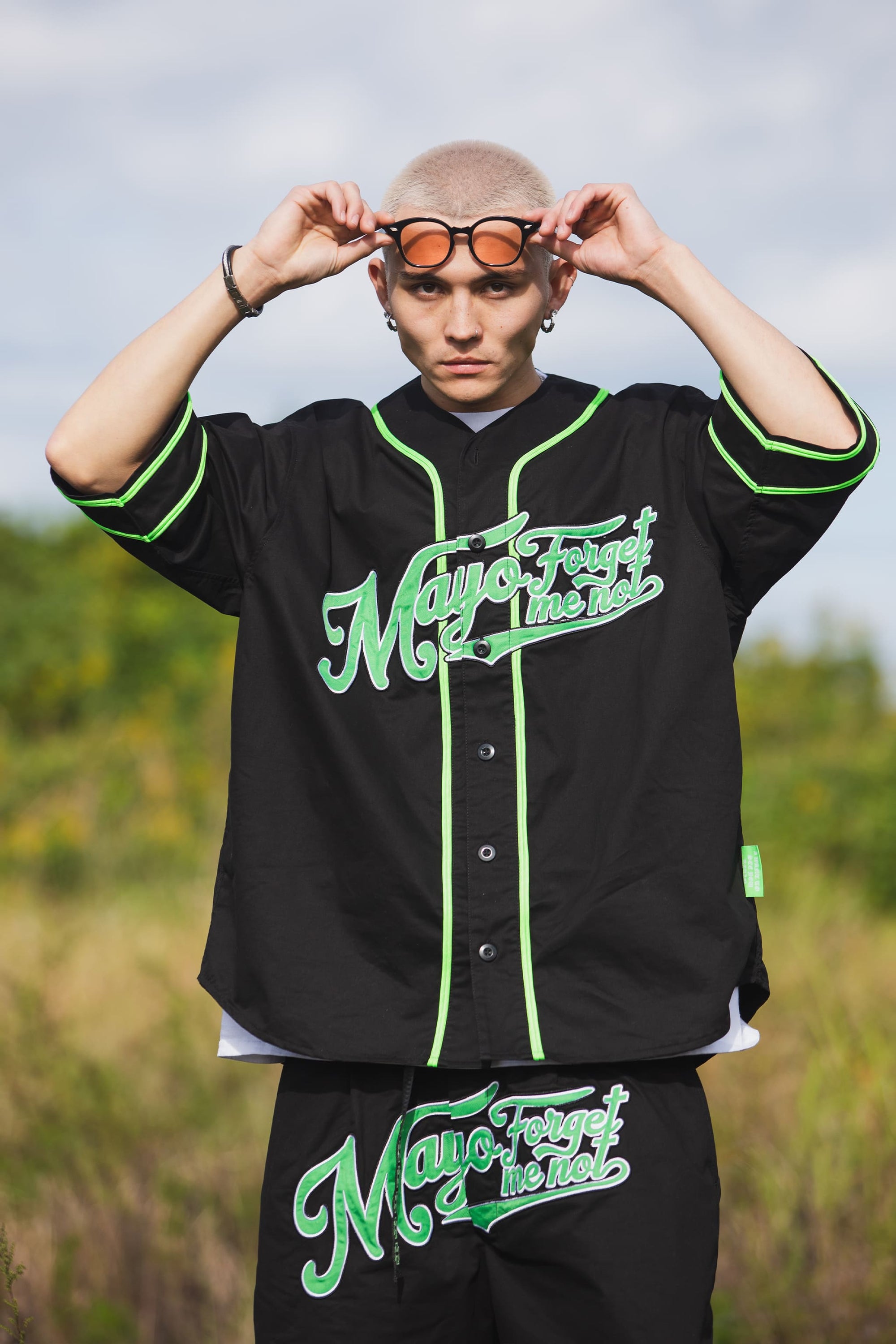 MAYO FGMN EMBROIDERY BASE BALL SHIRTS