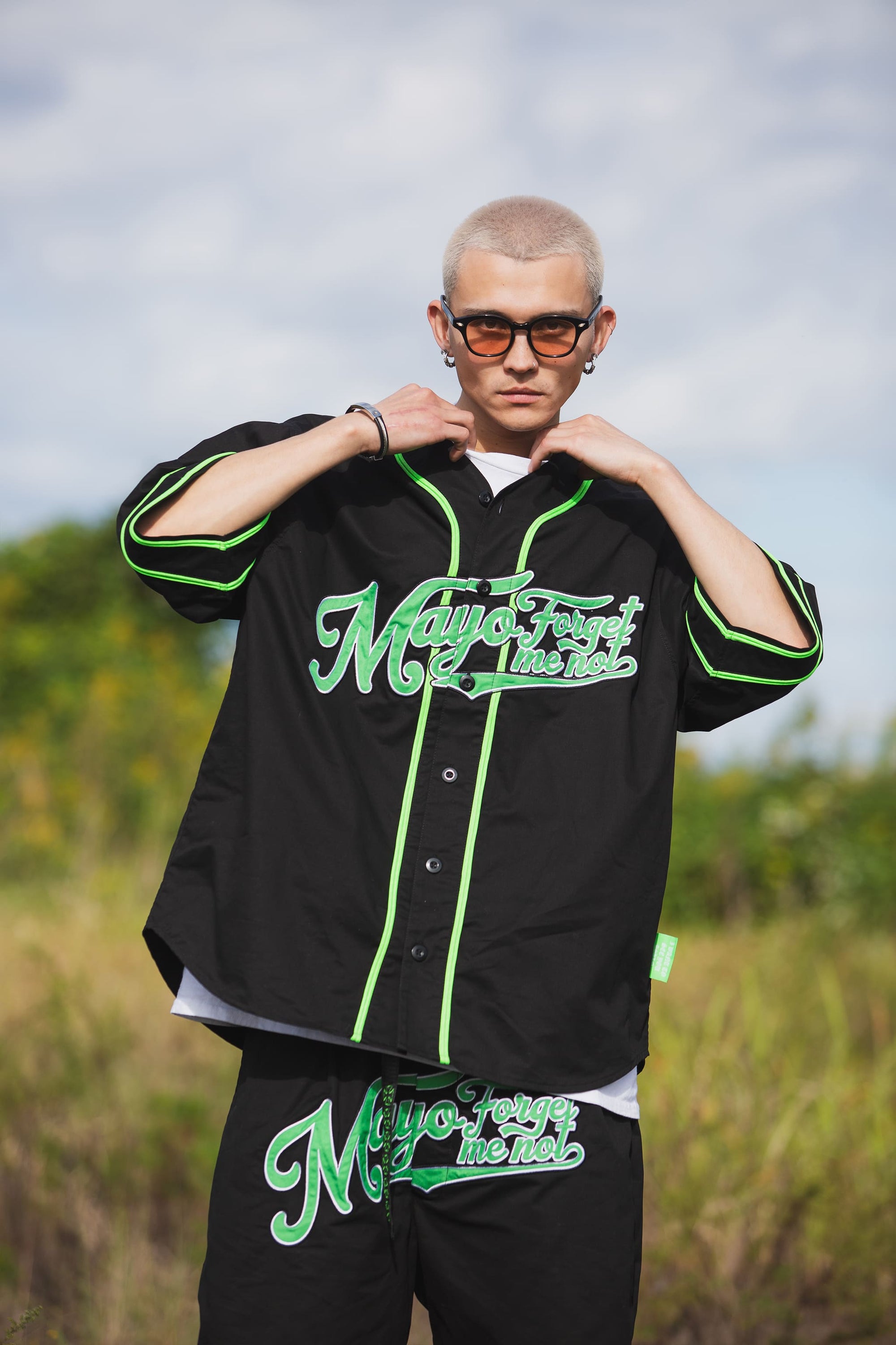 MAYO FGMN EMBROIDERY BASE BALL SHIRTS