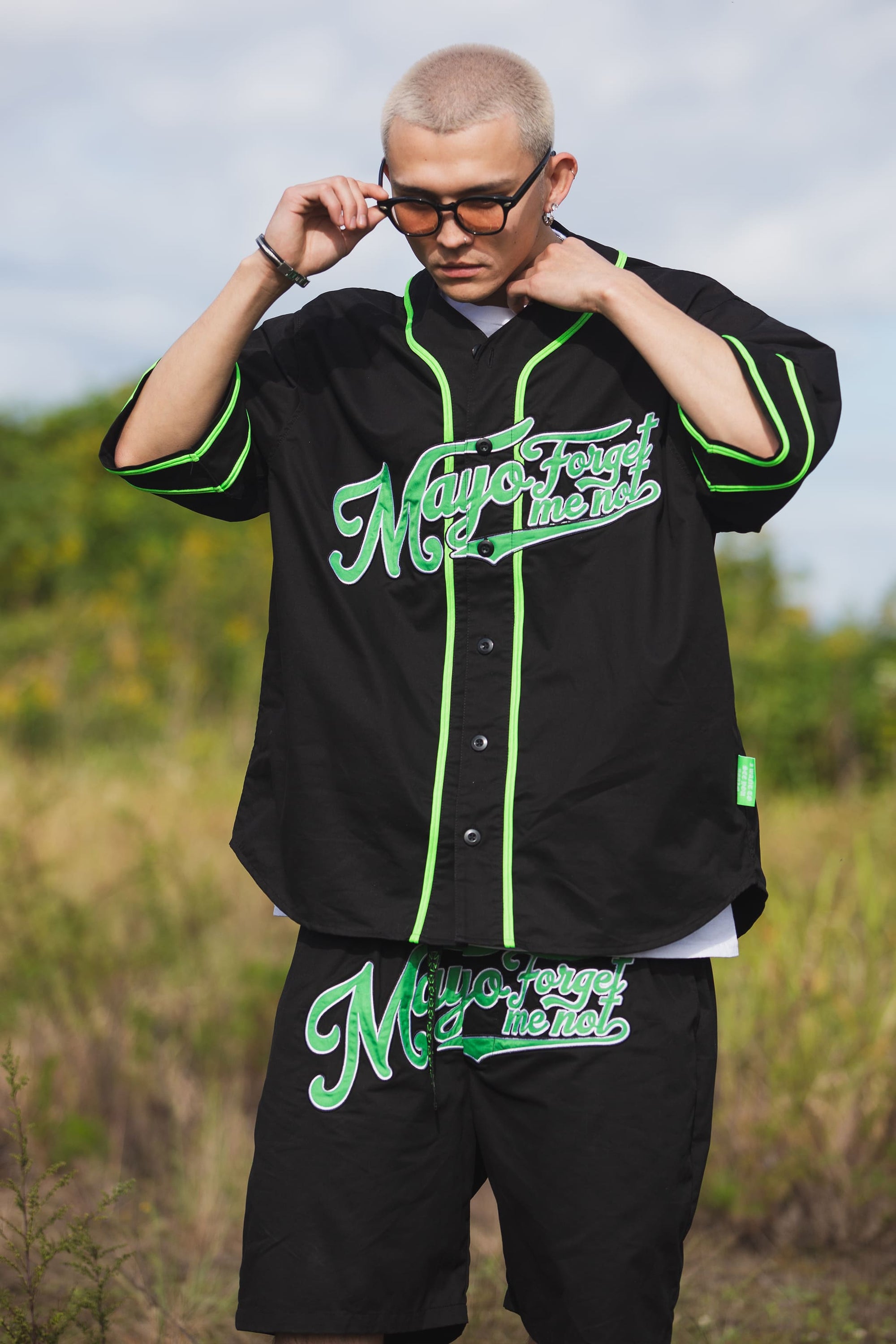 MAYO FGMN EMBROIDERY BASE BALL SHIRTS