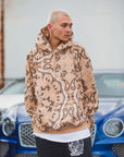 PAISLEY PATTERN PRINT HOODIE