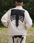 BONE EMBROIDERY FLEECE  JKT