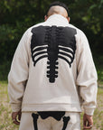 BONE EMBROIDERY FLEECE  JKT
