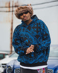 PAISLEY PATTERN PRINT HOODIE