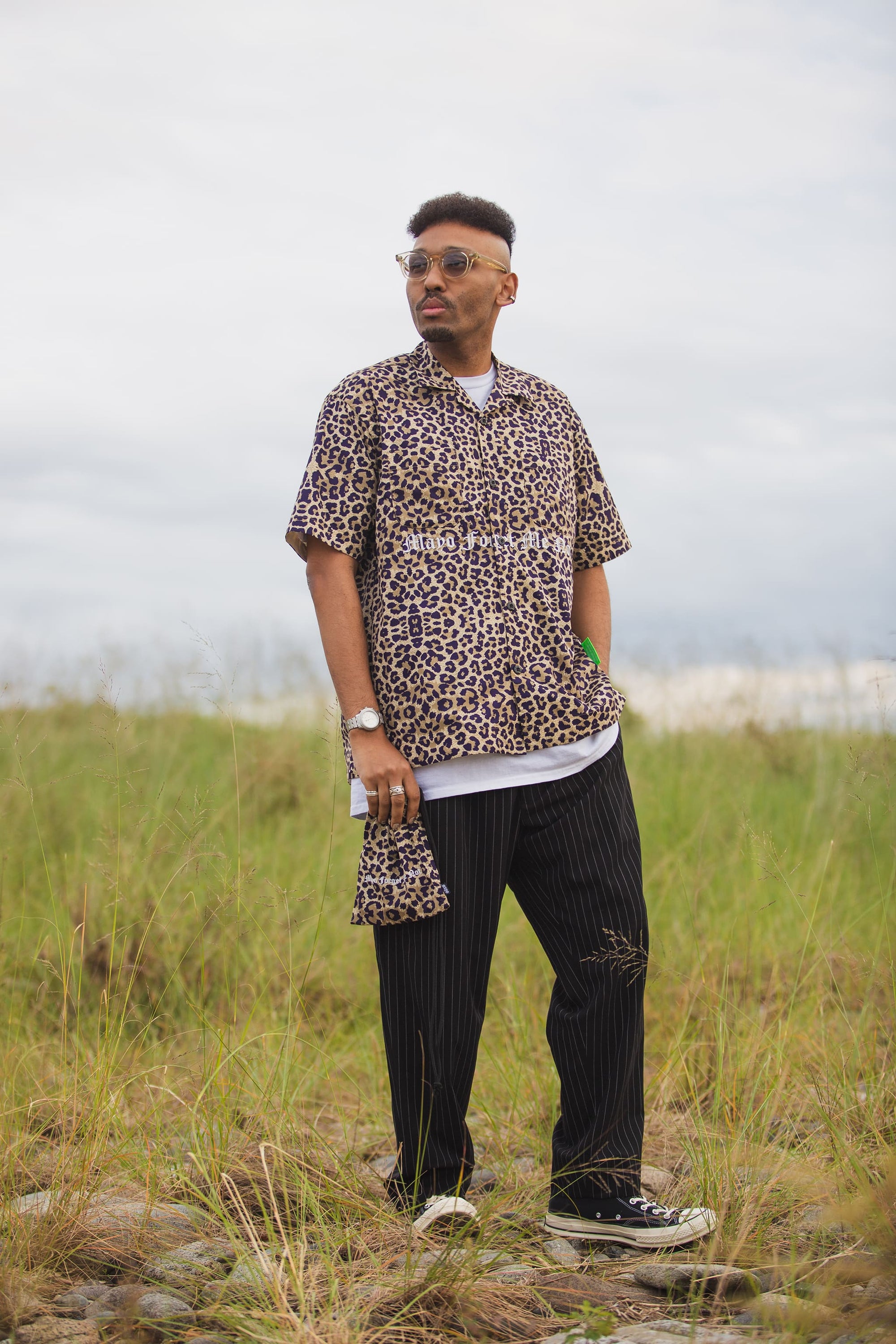 MAYO LOGO EMBROIDERY DRAWSTRING BAG