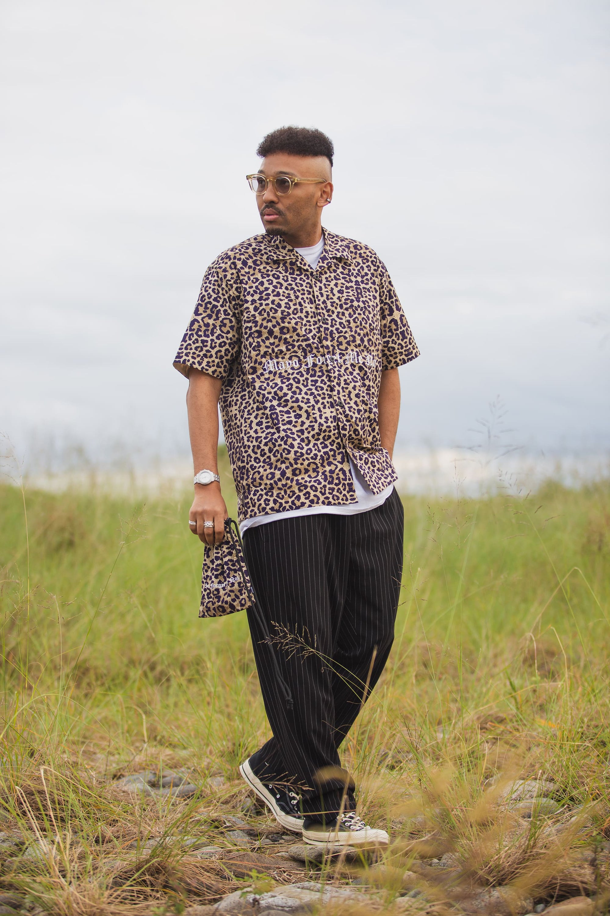 MAYO LOGO EMBROIDERY DRAWSTRING BAG