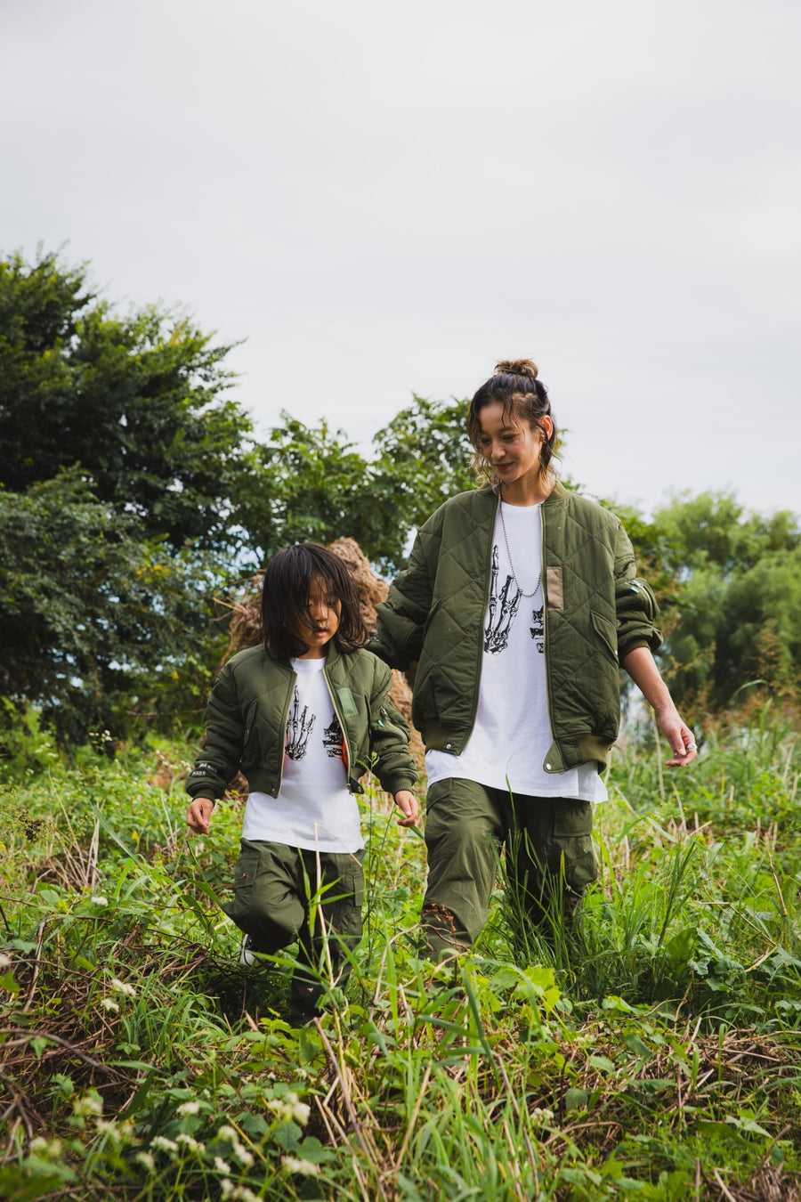 【KIDS】EAGLE  EMBROIDERY NYLON JKT -   OLIVE