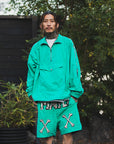 【WEB LIMITED】MAYO BONES Embroidery Nylon Anorak - KINMIYA BLUE