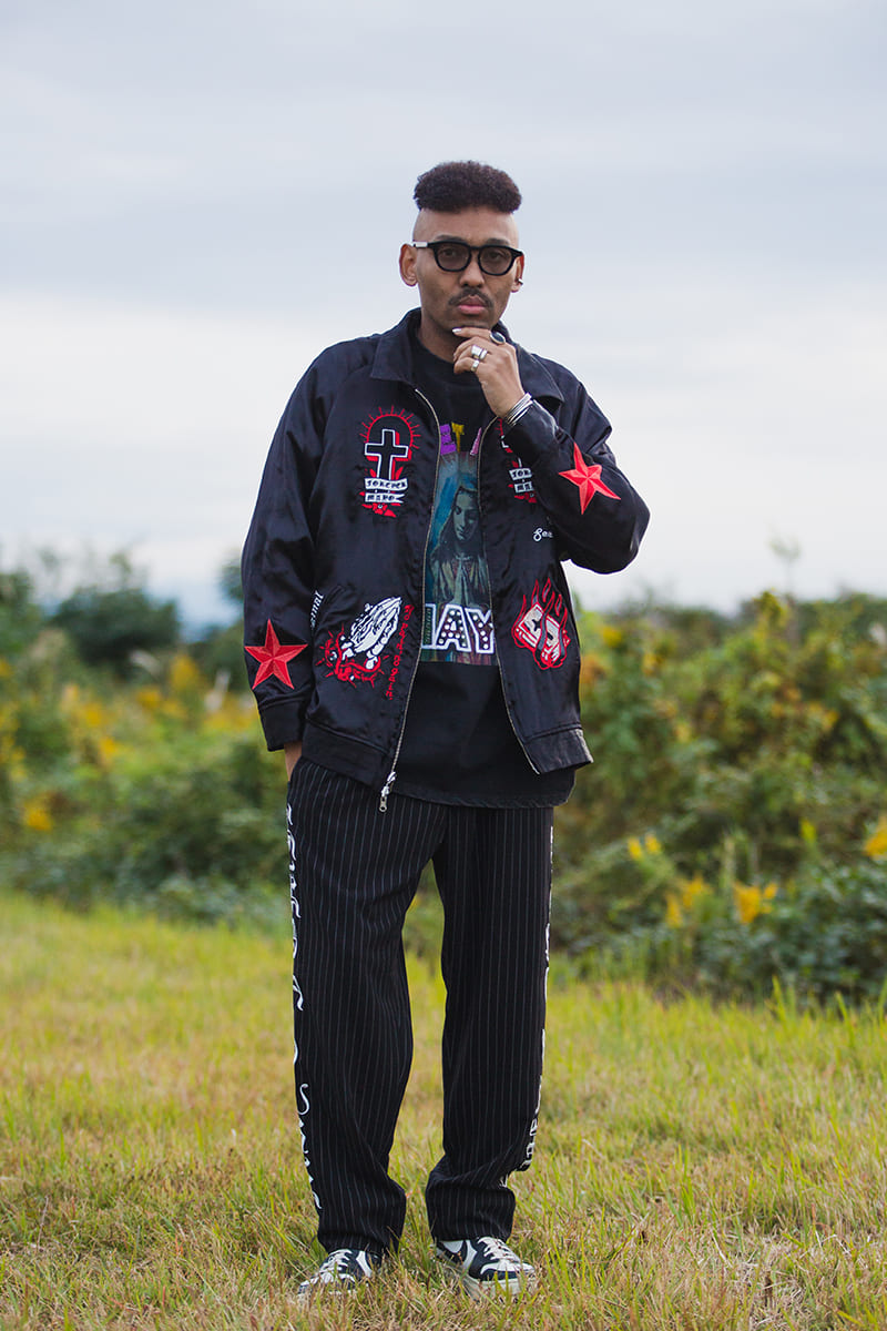 MAYO EMBROIDERY WITH COLLAR REVERSIBLE SOUVENIR JKT