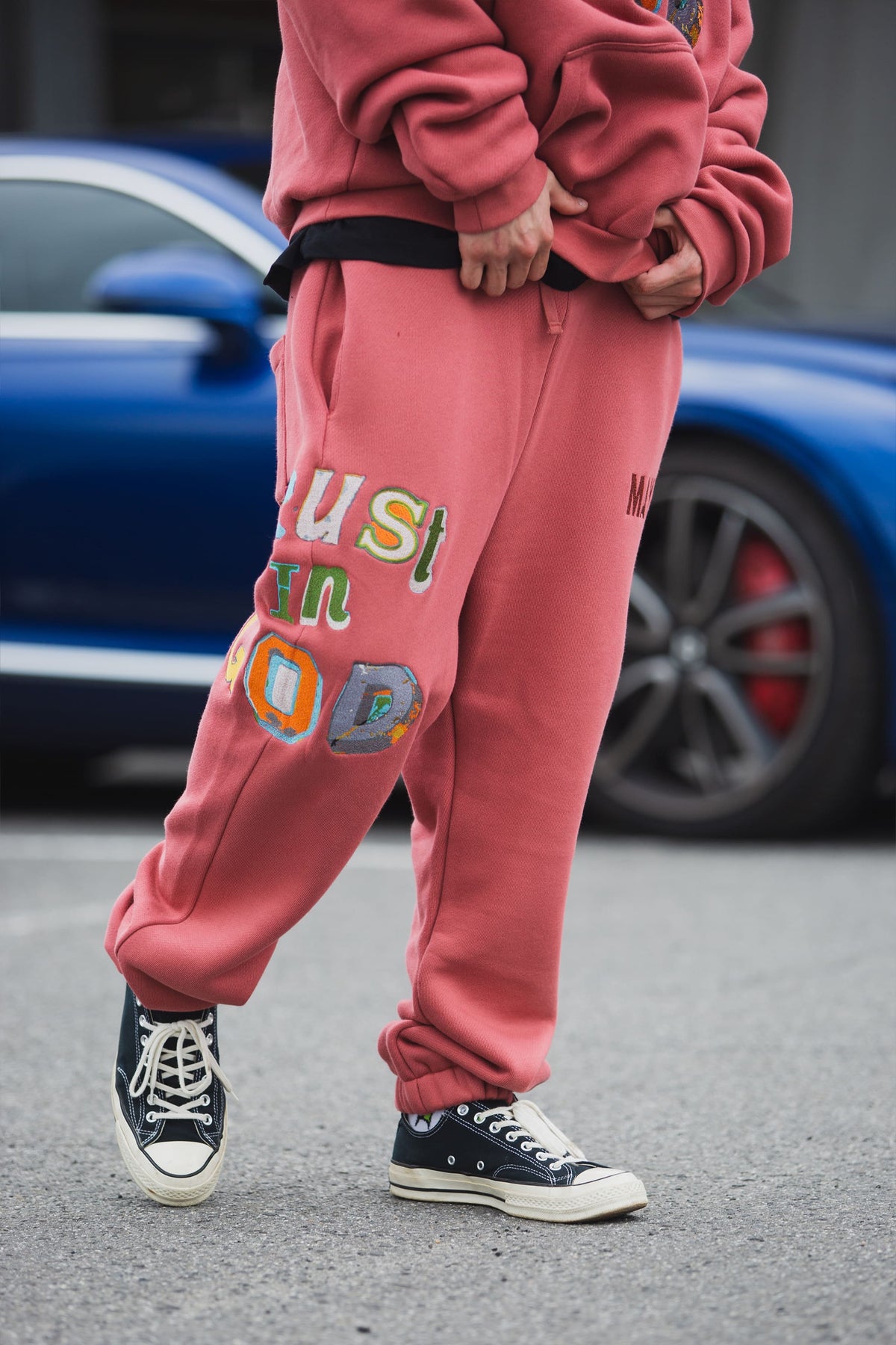 TRUST IN GOD EMBROIDERY SWEAT PANTS